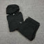 Mertra Patterned Panel Technical Tracksuit Set - Black