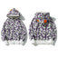 Bape Purple Camo Double Shark Full Zip Hoodie