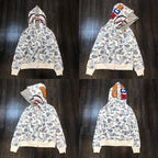 Bape Shark Double-Layer Hood Ice Camo Zip