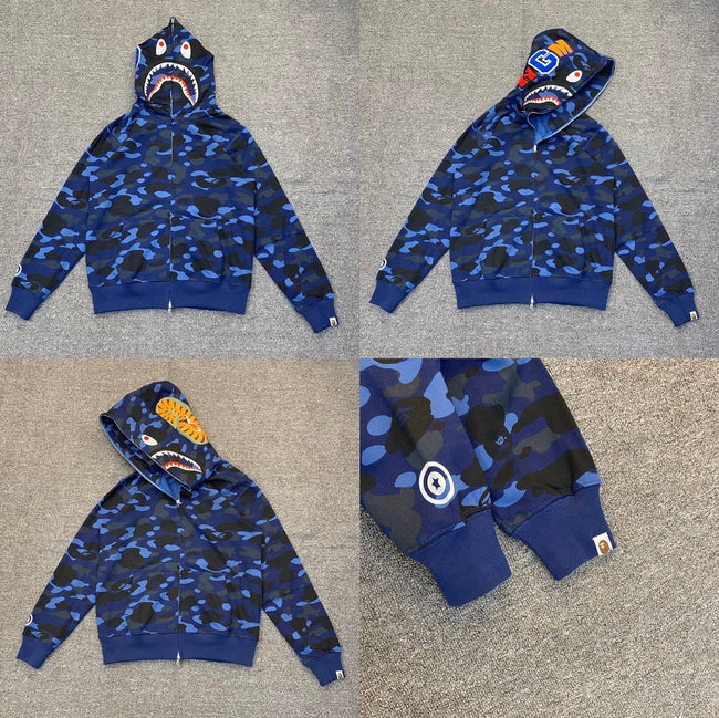 BAPE Shark Camo Full Zip Hoodie Main Image