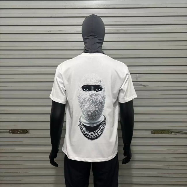 IH NOM UH NIT Textured Mask Pearl Graphic Tee - White Hover Image