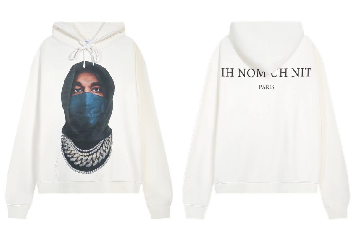 IH NOM UH NIT Masked Figure Cuban Link Hoodie - Off-White