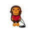 A Bathing Ape Baby Milo Heart Plush Doll Crossbody Bag