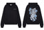 IH NOM UH NIT Blue Floral Mask Back Print Hoodie - Black