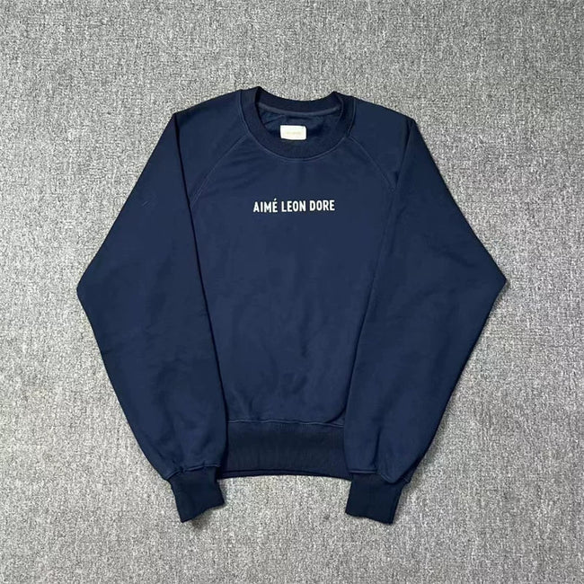 Aimé Leon Dore Small Chest Logo Sweatshirt - Navy Hover Image