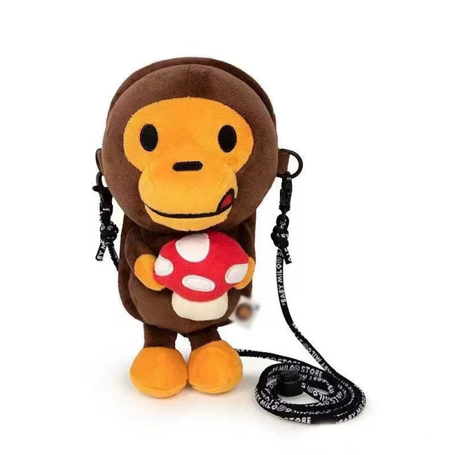 A Bathing Ape Baby Milo Mushroom Plush Doll Crossbody Bag Hover Image