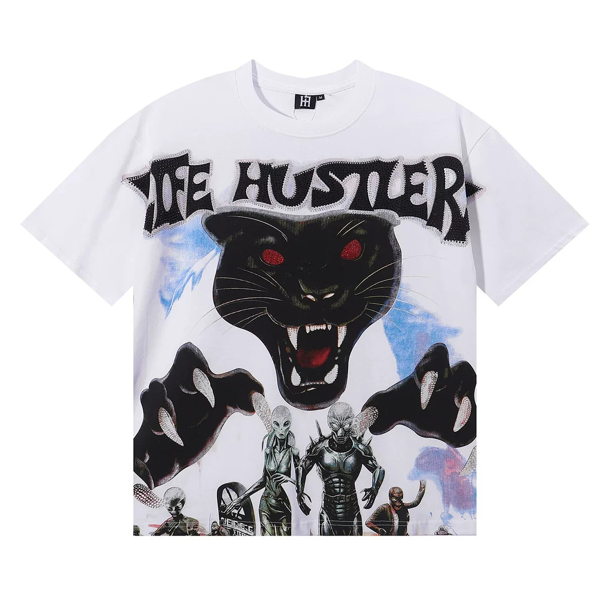 Life Hustlers Black Panther Graphic Tee - White
