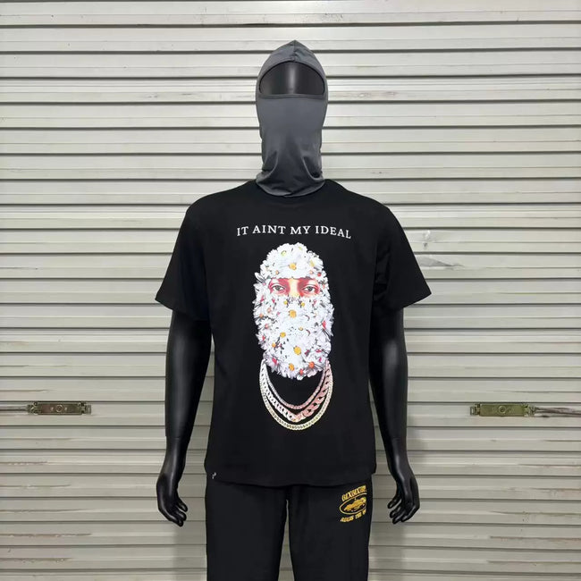 IH NOM UH NIT Floral Mask "It Ain't My Fault" Tee - Black Hover Image