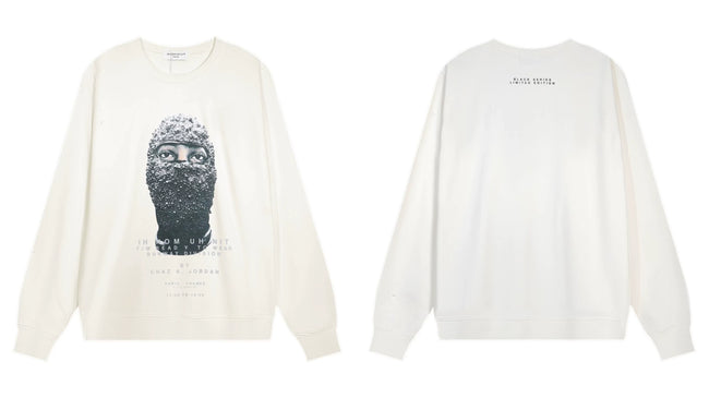 IH NOM UH NIT Rhinestone Mask Sweatshirt - Off-White Hover Image