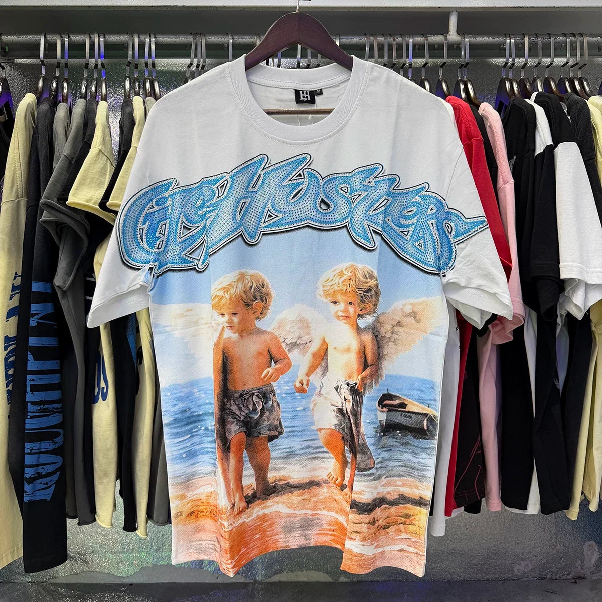 Life Hustlers Cherub Angels Graphic Tee - White