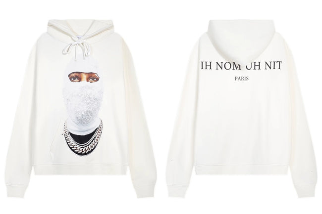 IH NOM UH NIT Textured Mask Pearl Hoodie - Off-White Hover Image