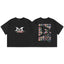 Mertra Cyber Butterfly Graphic Tee - Black