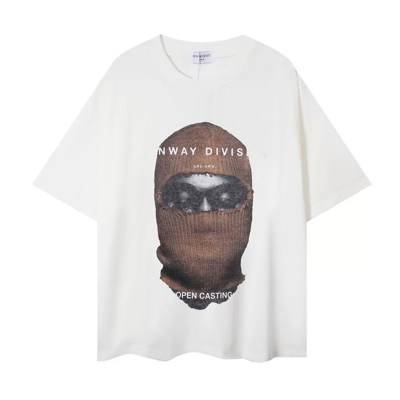 IH NOM UH NIT Runway Division Mask Graphic Tee - Off-White