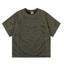 Mertra All-Over Monogram Mesh Raglan Tee - Olive Green