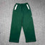 Mertra Contrast Pocket Straight-Leg Sweatpants - Forest Green/White