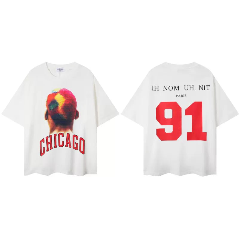IH NOM UH NIT Chicago 91 Dye Hair Graphic Tee - Off-White