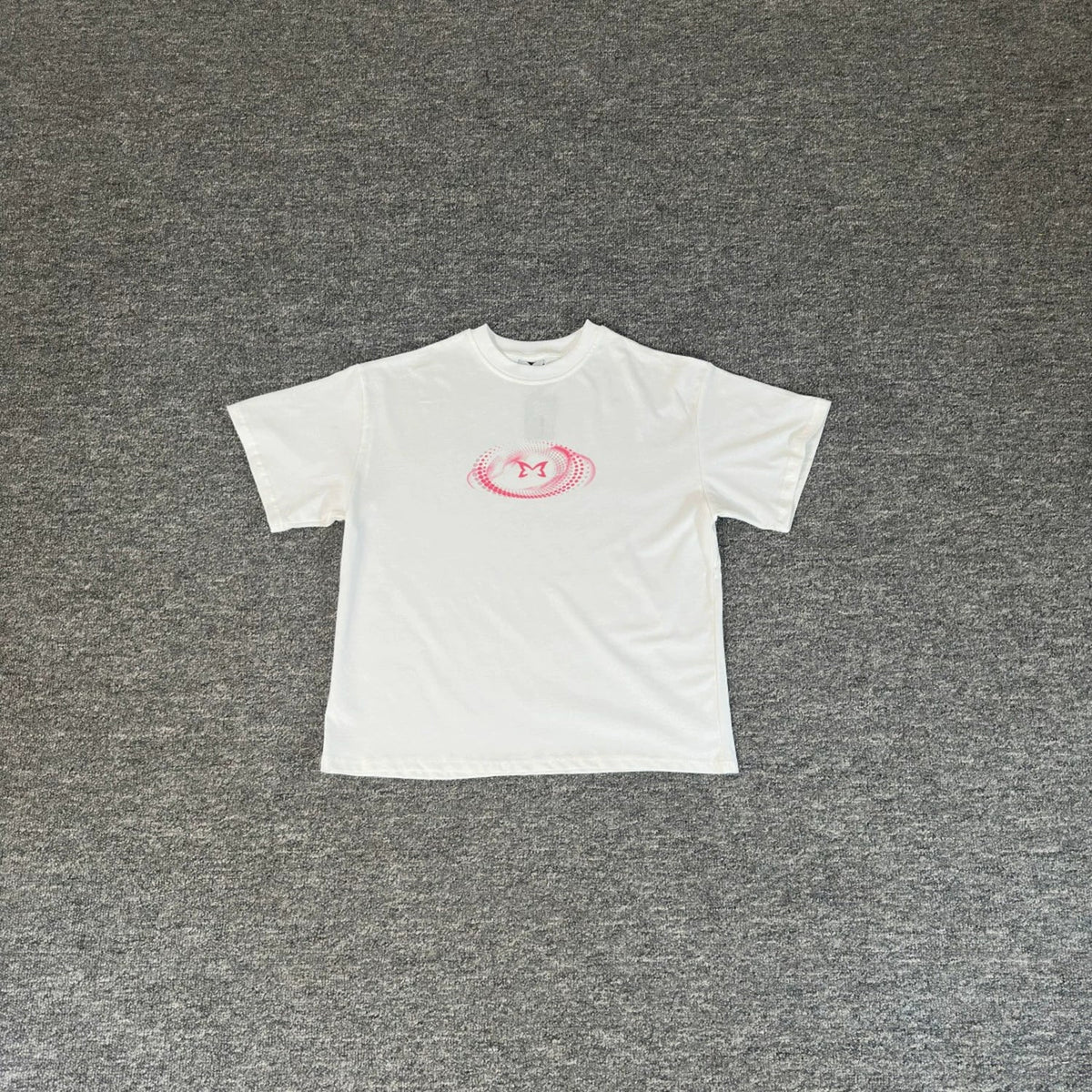 Mertra Pink Oval Graphic Tee - White