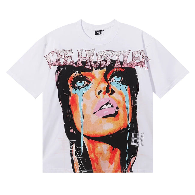 Life Hustlers Crying Woman Graphic Tee - White Hover Image