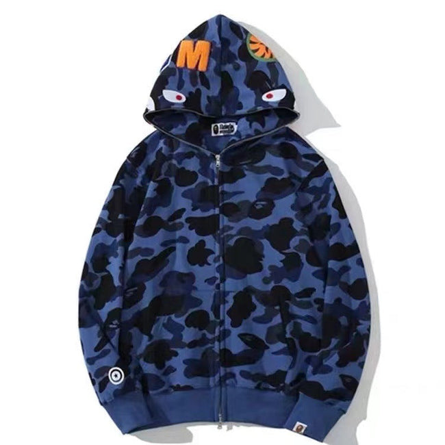 BAPE Shark Camo Full Zip Hoodie Hover Image